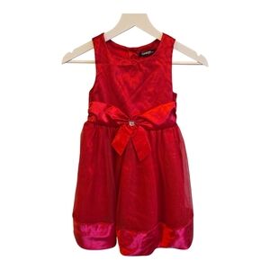 GEORGE Red Sleeveless Dress with Bow